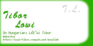tibor lowi business card